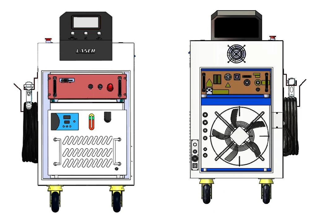 Portable Handheld Metal Rust Removal Fiber Laser Cleaning Machine with 1000W 1500W 2000W Laser Source for Rust Paint